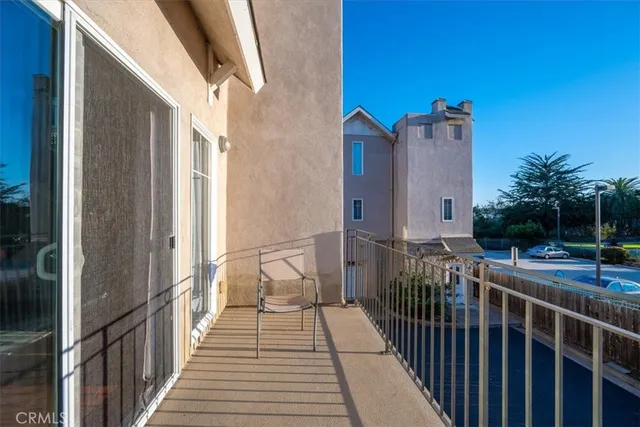 a view of a house with a balcony