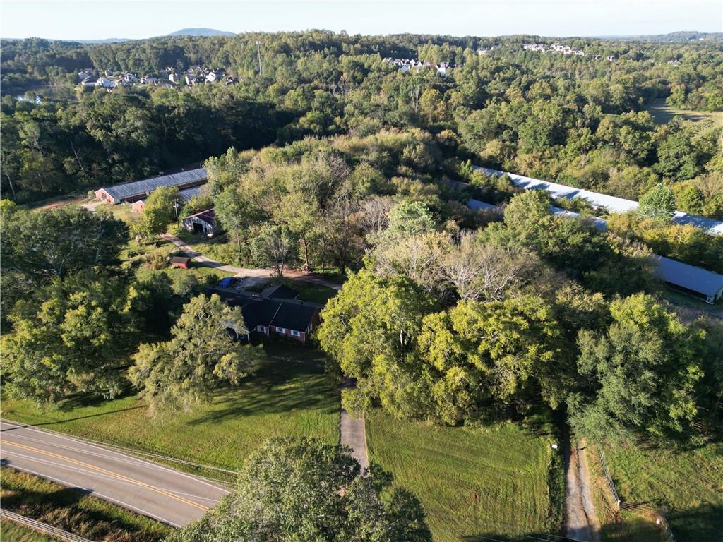 a view of a lake with a house