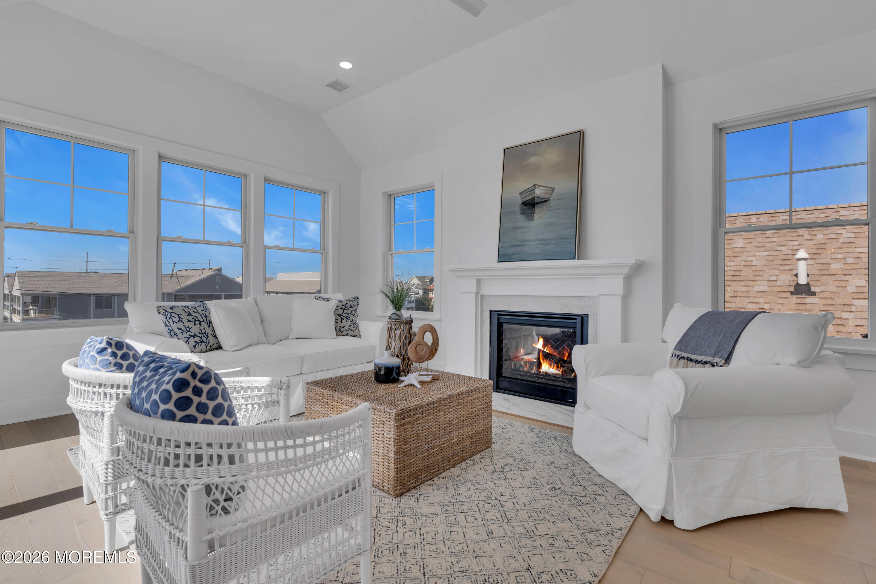 2000 Highway 35 Seaside Heights, NJ 08751 - Photo 12 of 26 a living room with furniture and a fireplace