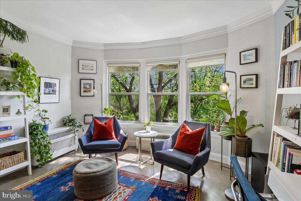 2500 Q Street Northwest, Unit 605 Washington, DC 20007 - Photo 6 of 48 a living room with furniture and a potted plant