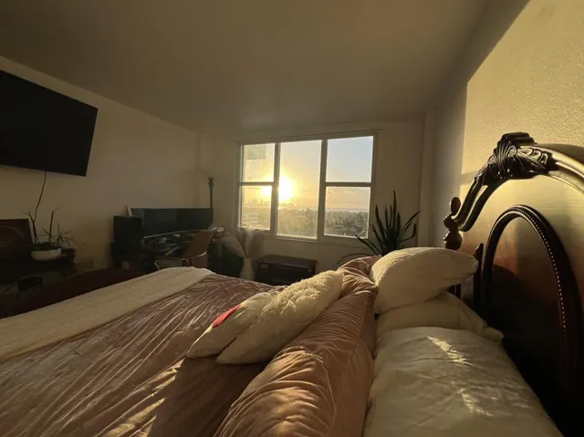 a view of a lake from a balcony