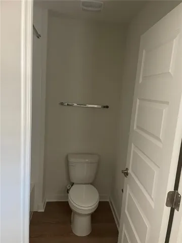 a bathroom with a toilet