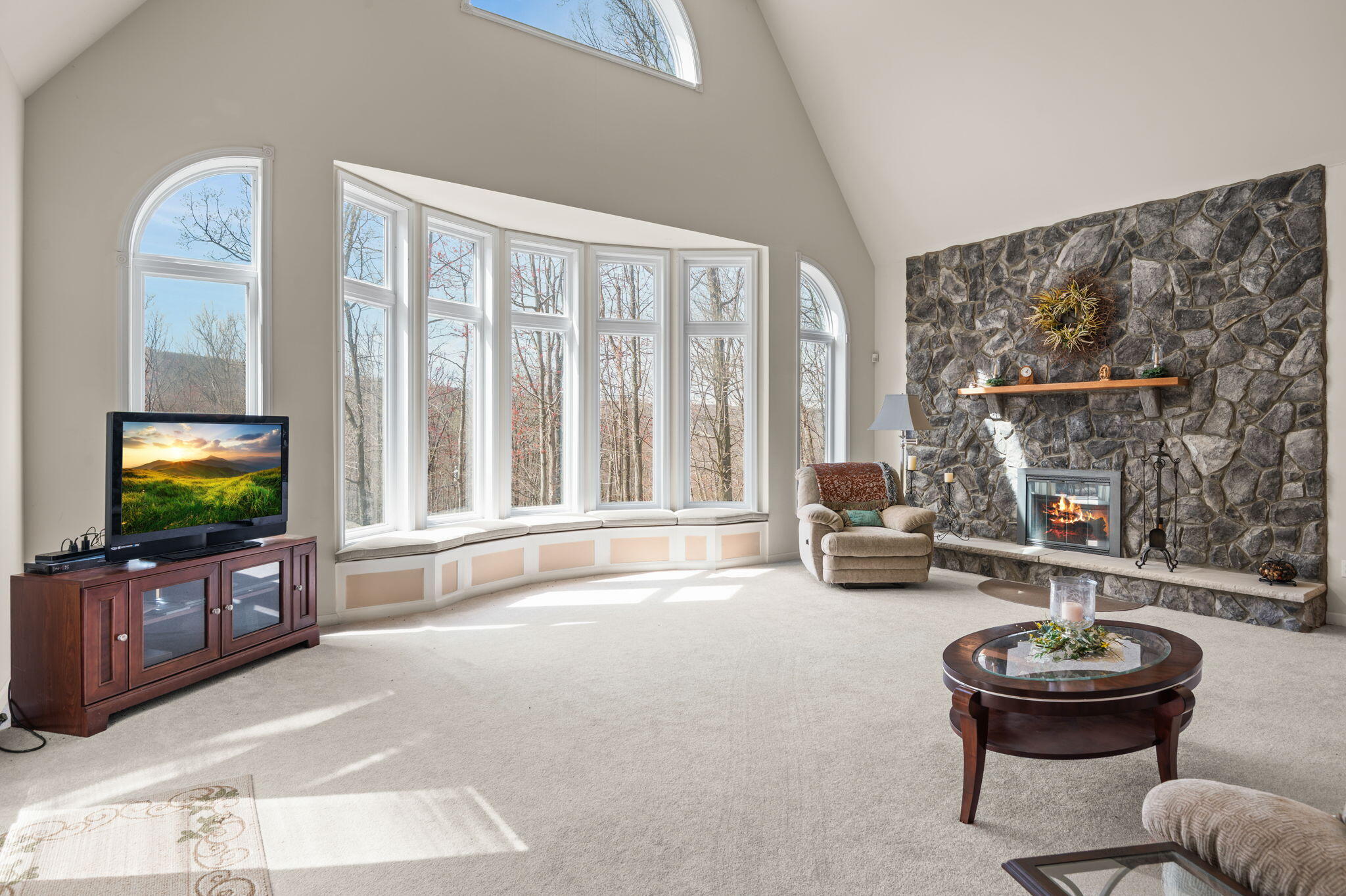 8 Kickapoo Drive Hazleton, PA 18202 - Photo 18 of 121 Living room with wood buring fireplace