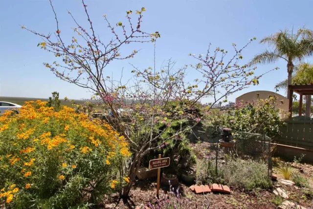 a view of outdoor seating space