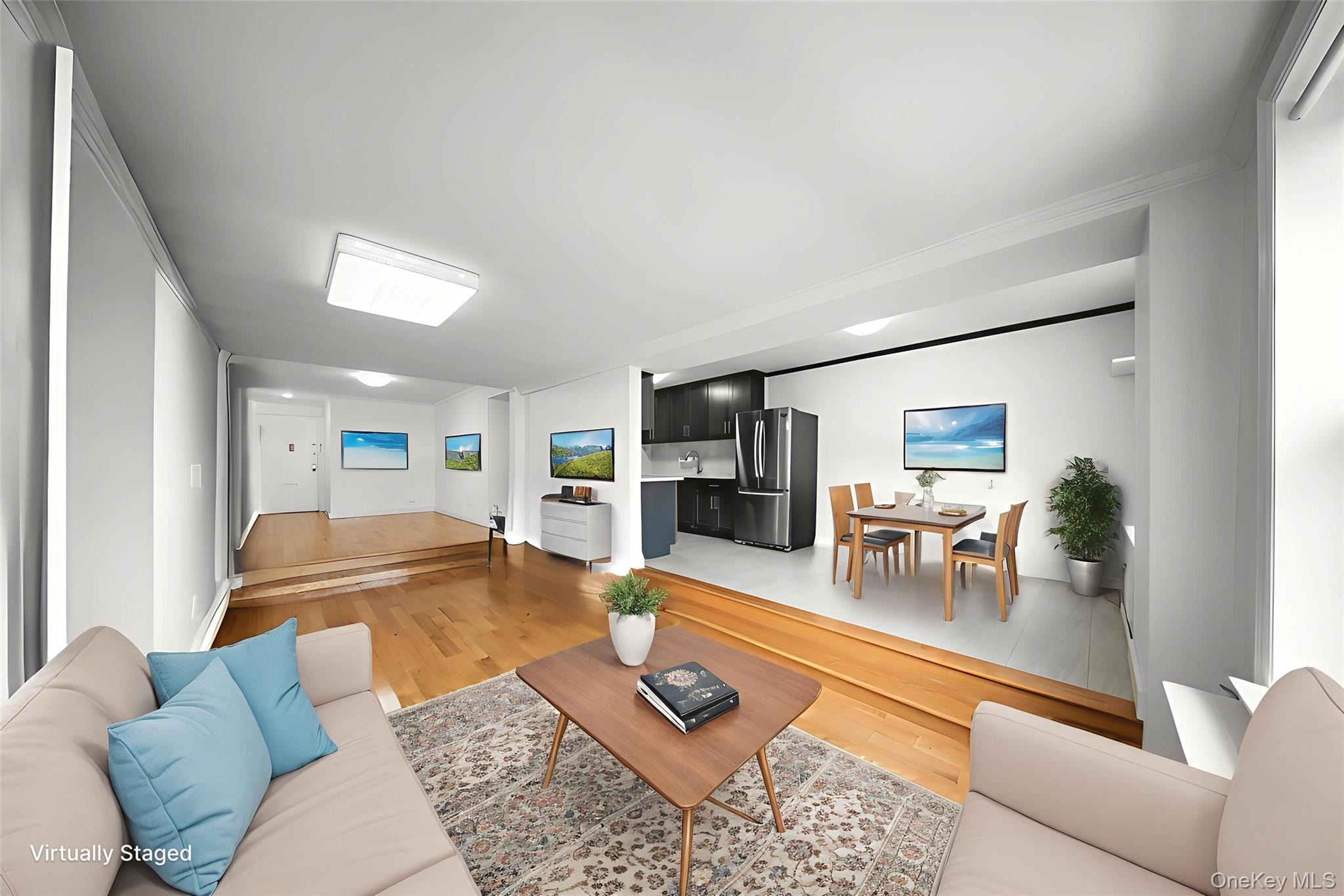 134-54 Maple Avenue, Unit 3W Queens, NY 11355 - Photo 6 of 19 Living room featuring light wood-style flooring