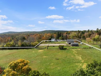 a view of a lake with a mountain