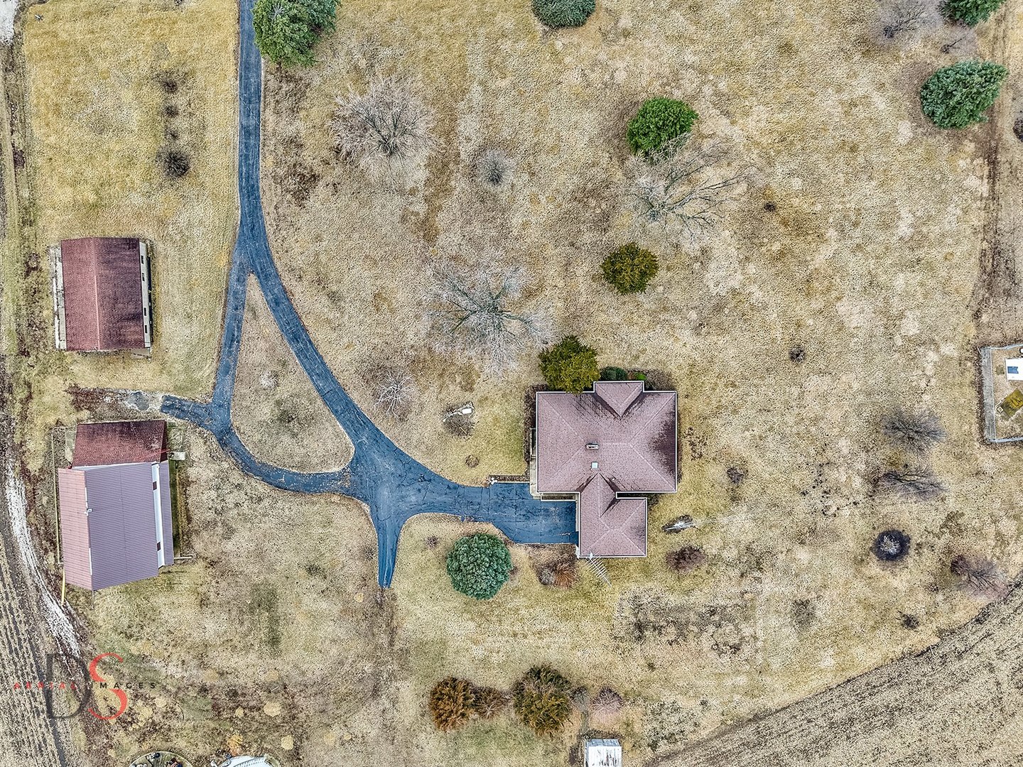 3476 East 27th Road Marseilles, IL 61341 - Photo 8 of 32 an aerial view of a house with a backyard space