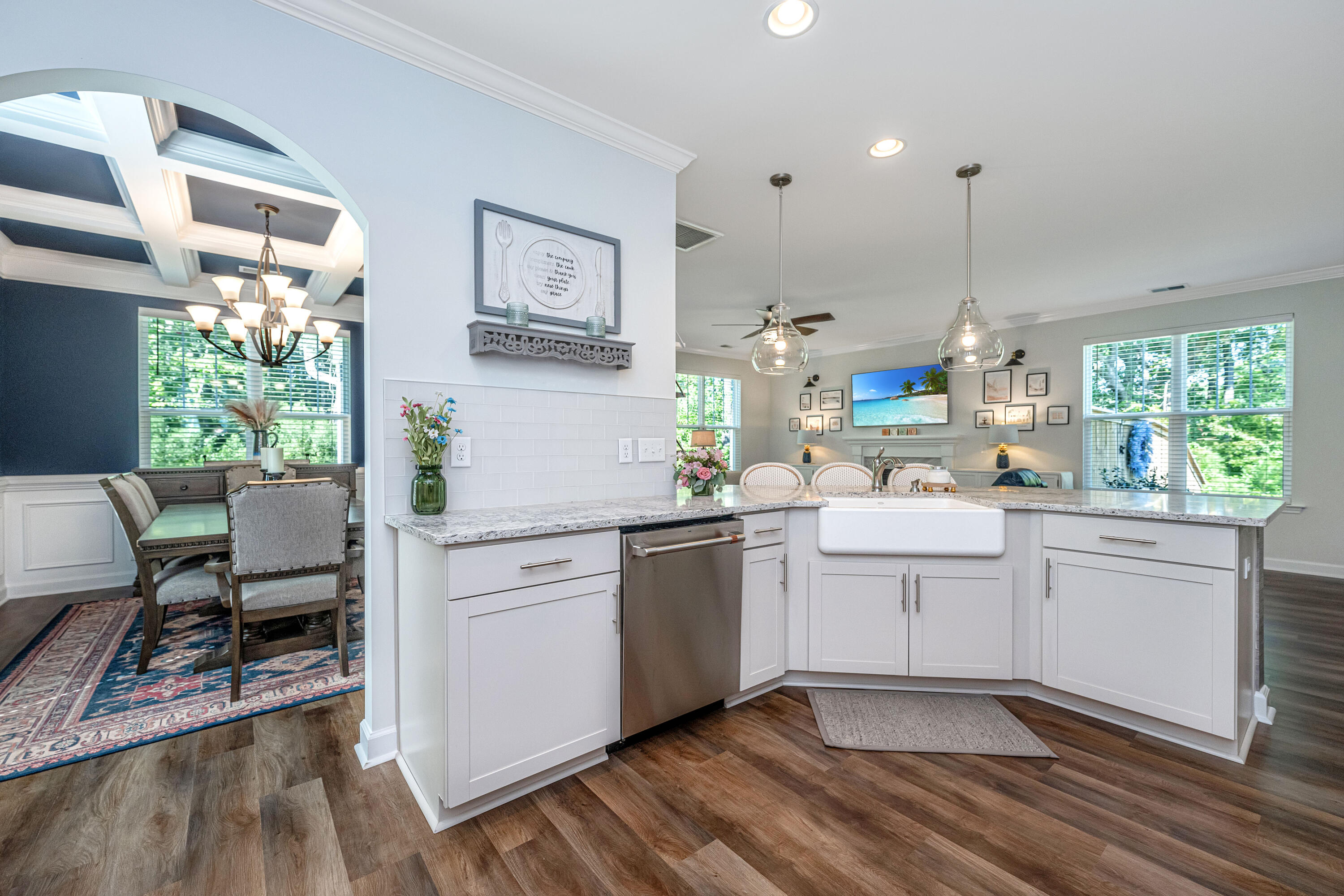 1154 Triple Crown Court Awendaw, SC 29429 - Photo 3 of 49 Kitchen into Dining & Family Rm