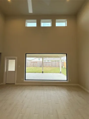 an empty room with a window