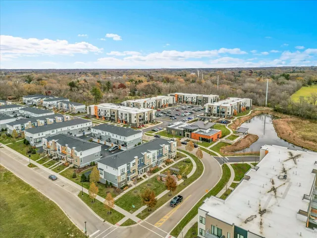 an aerial view of a city