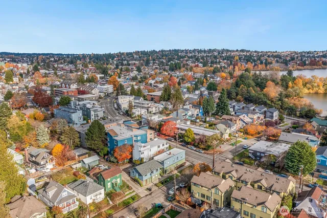an aerial view of a city