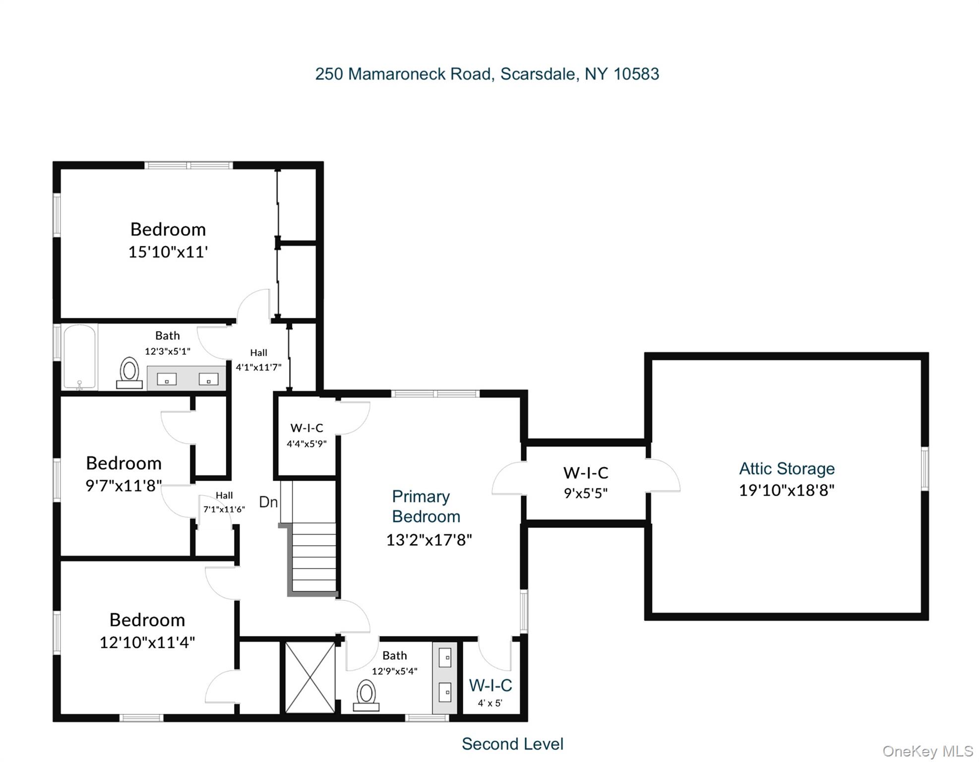 250 Mamaroneck Road Scarsdale, NY 10583 - Photo 34 of 35 Second level floor plan.