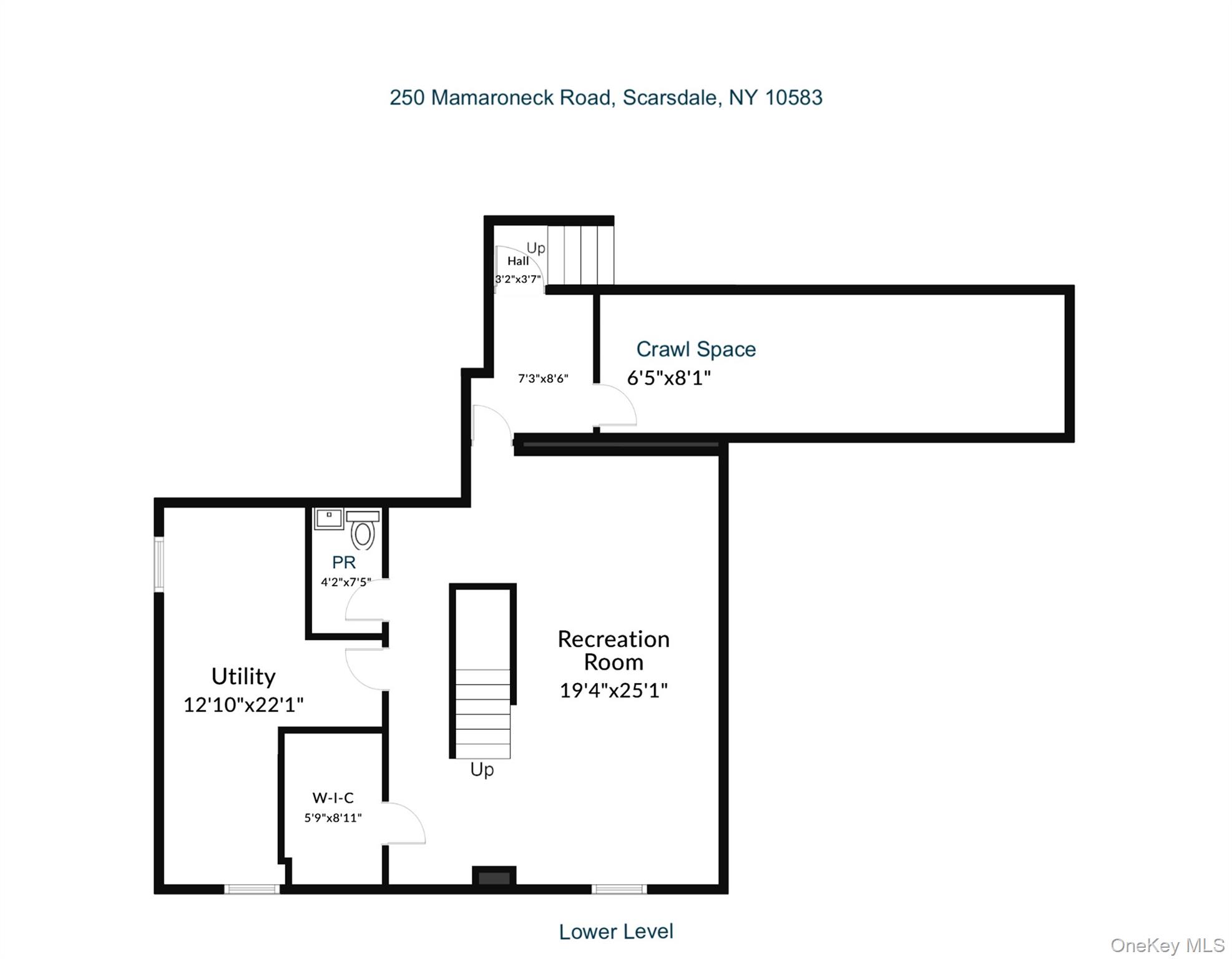 250 Mamaroneck Road Scarsdale, NY 10583 - Photo 35 of 35 Lower level floor plan.