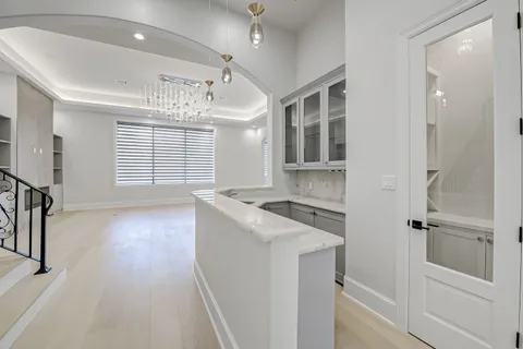 a view of a livingroom with a staircase