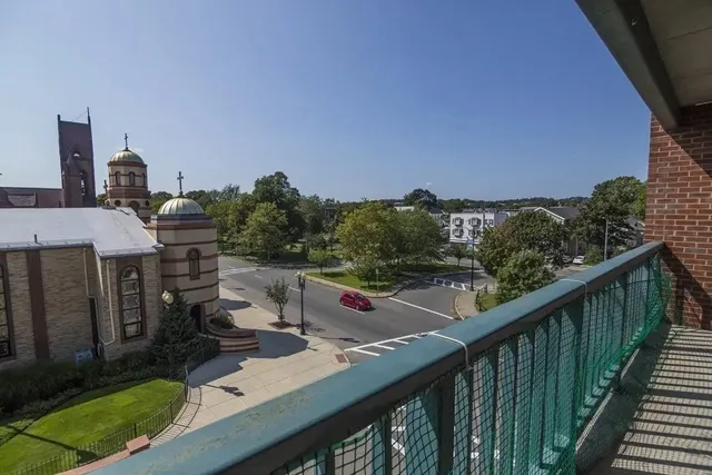 a front view of a building