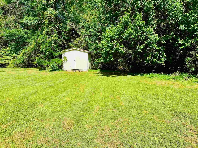 a big yard with lots of green space