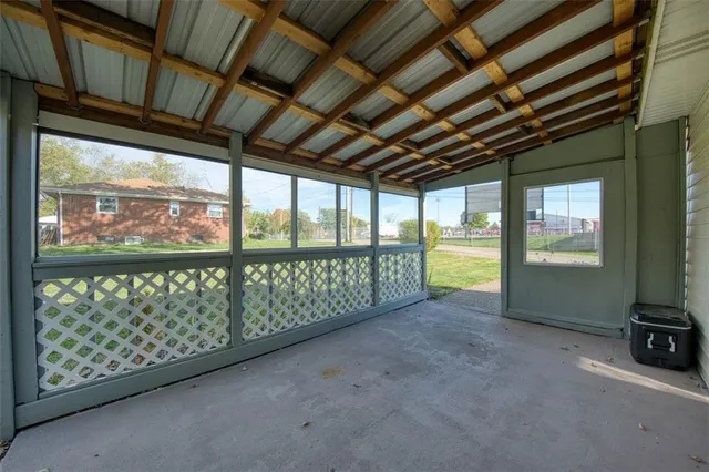 a view of front door with outdoor space