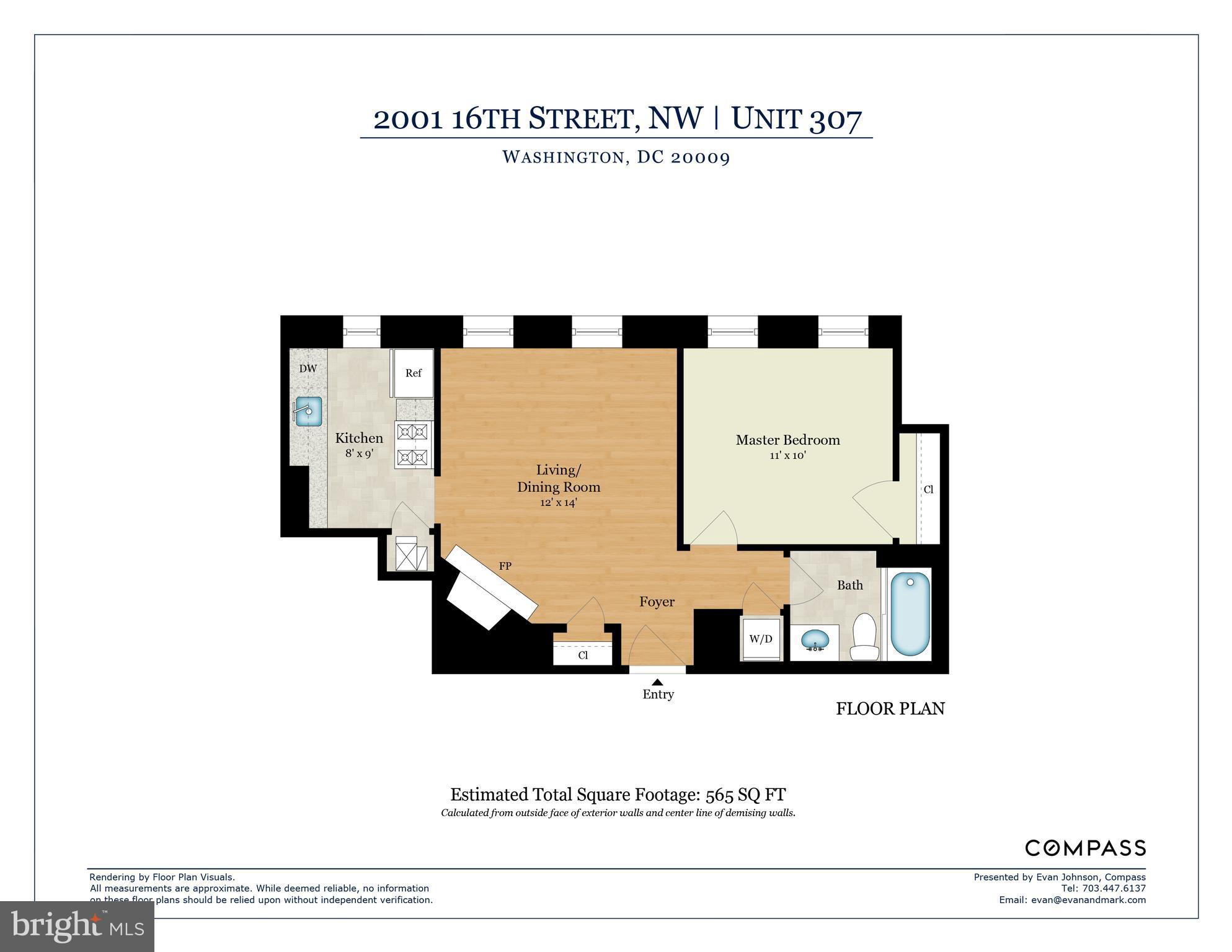 2001 16th Street Northwest, Unit 307 Washington, DC 20009 - Photo 11 of 11 Floor plans