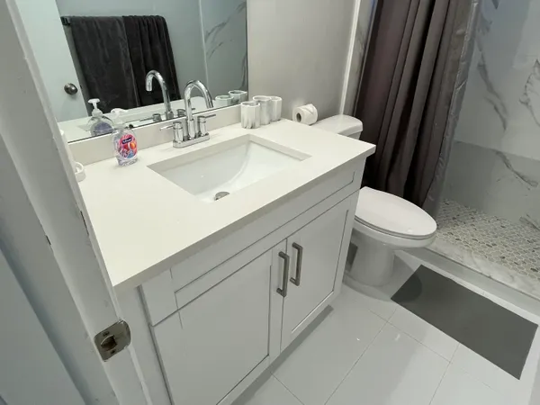 a bathroom with a sink and a toilet