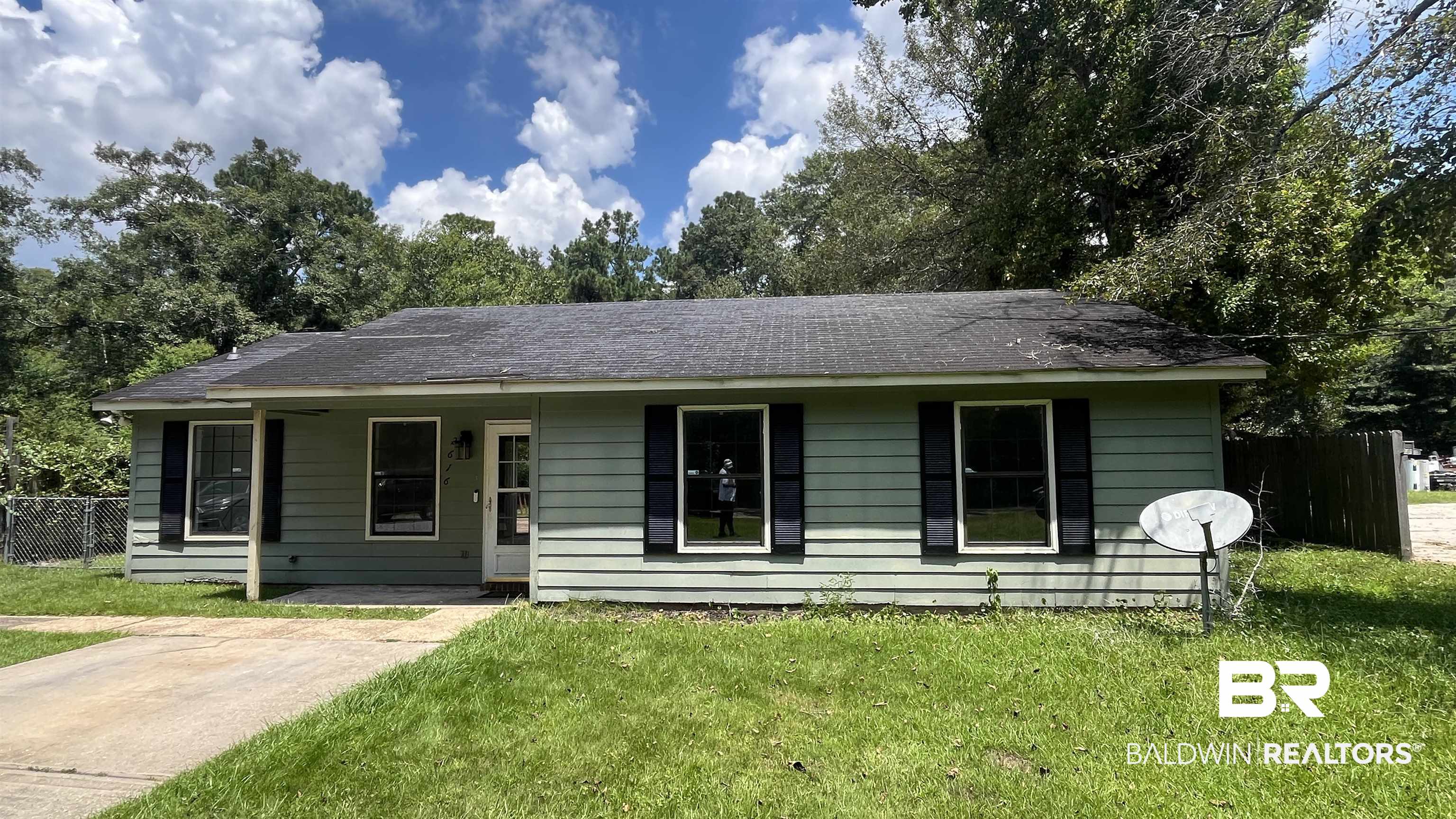 2616 Arc Road Mobile, AL 36605 - Photo 1 of 19 Ranch-style home featuring covered porch and roof with shingles