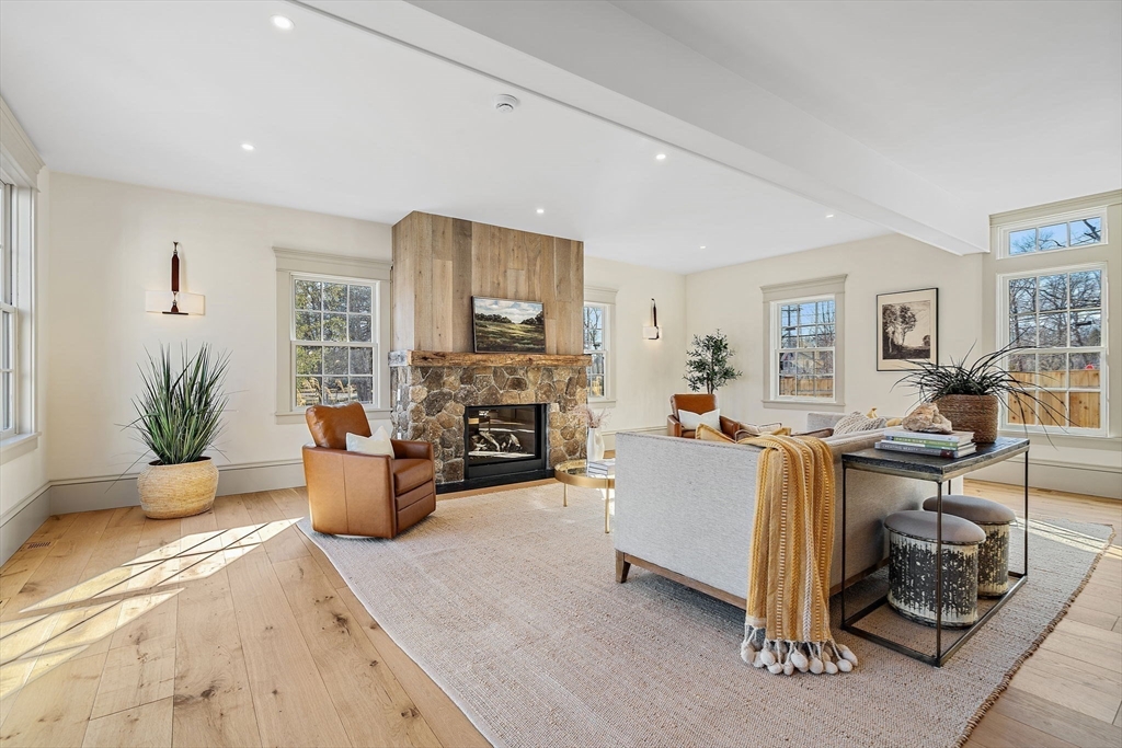 16 Hatch Farm Lane, Unit 16 Concord, MA 01742 - Photo 7 of 39 a living room with furniture a fireplace and a potted plant