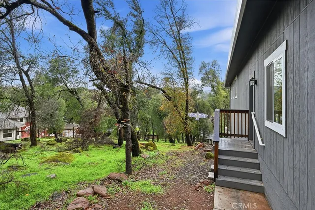 a view of outdoor space with garden