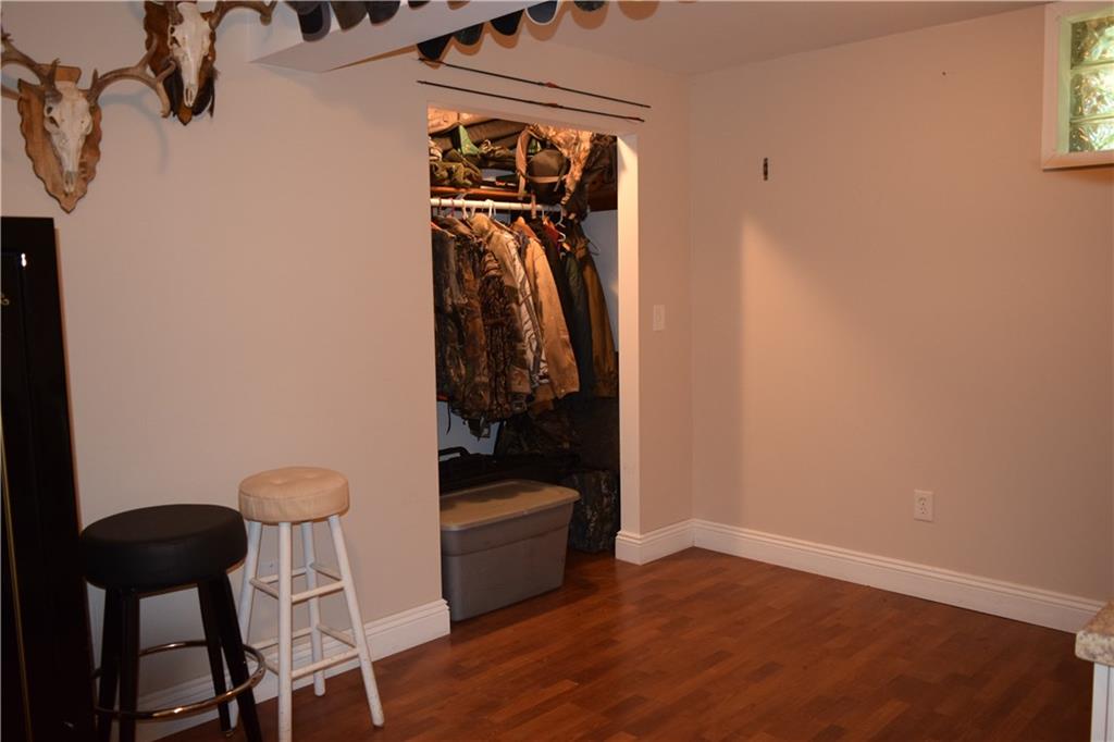 157 South Camp Run Road Fombell, PA 16123 - Photo 13 of 21 Great closet space in extra room in basement.