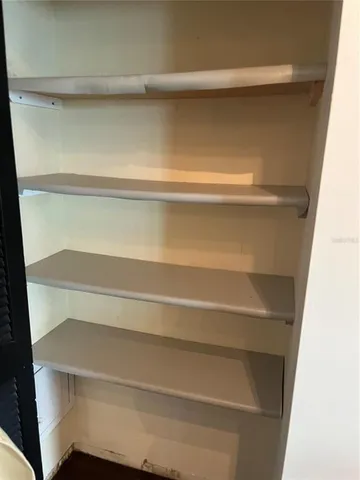 a close view of closet