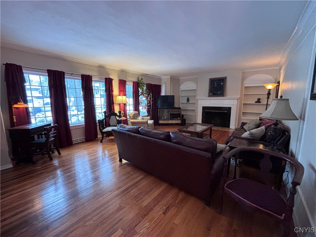 13 Brattle Road Syracuse, NY 13203 - Photo 13 of 48 Living Room with Fireplace