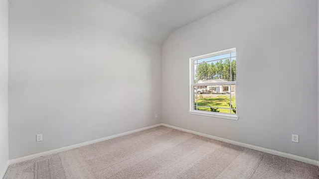 an empty room with window