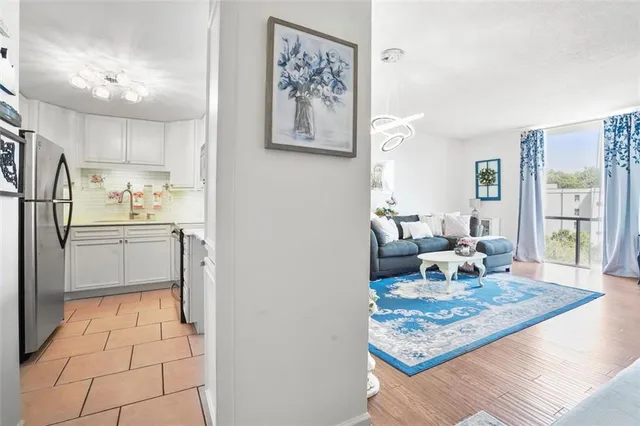 a living room with a couch and a coffee table