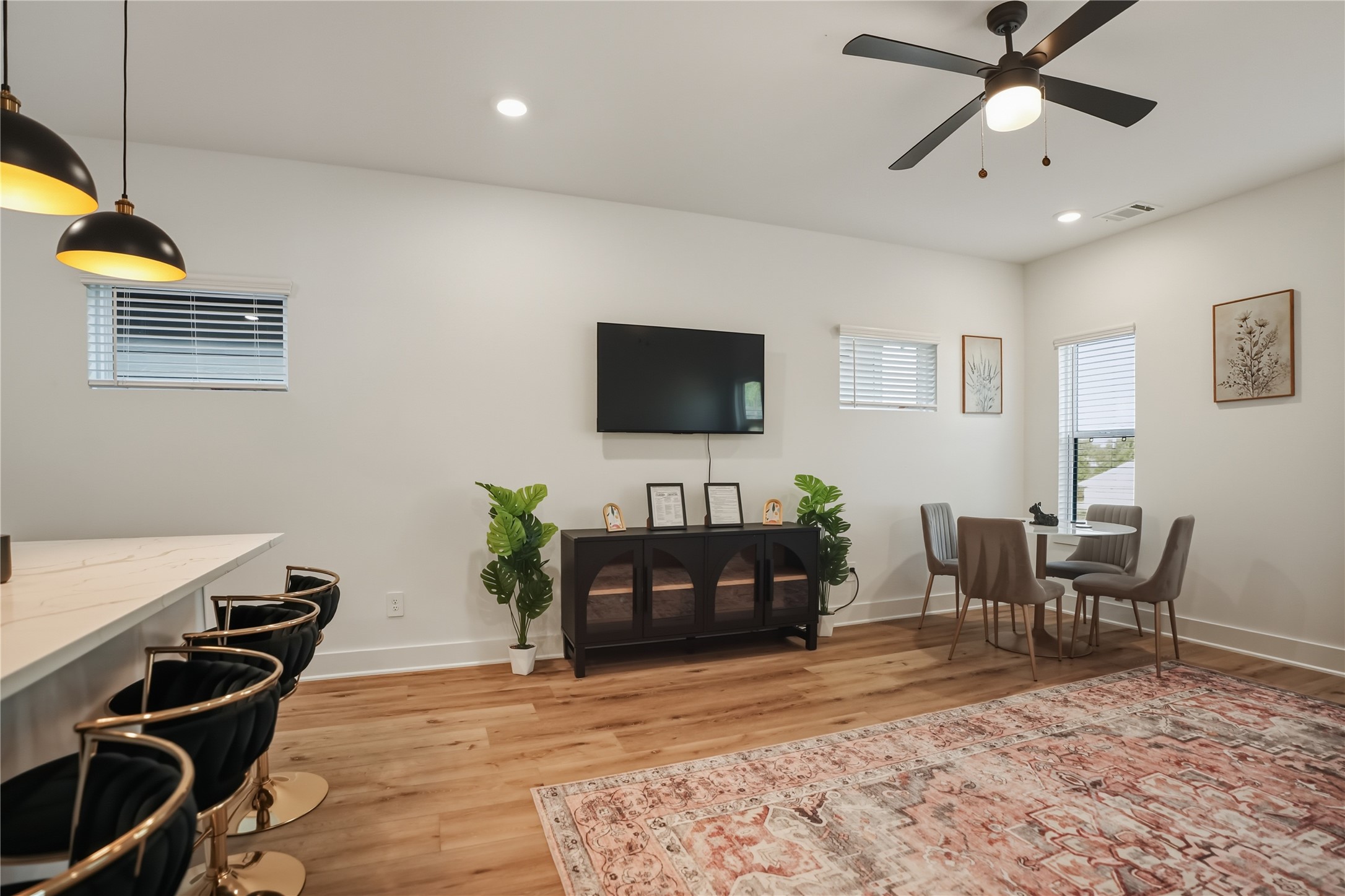 8017 Cora Street, Unit B Houston, TX 77088 - Photo 11 of 28 a living room with furniture and a flat screen tv