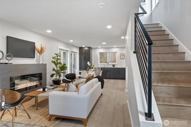 a patio with table and chairs