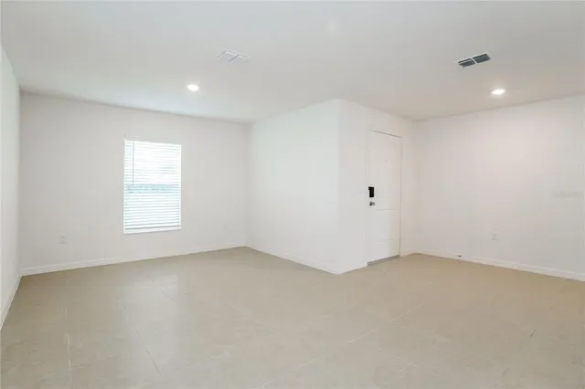 an empty room with a window