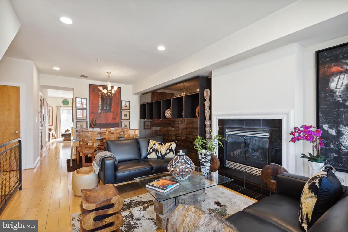 Spacious Living Room W Beautiful Bamboo Flooring