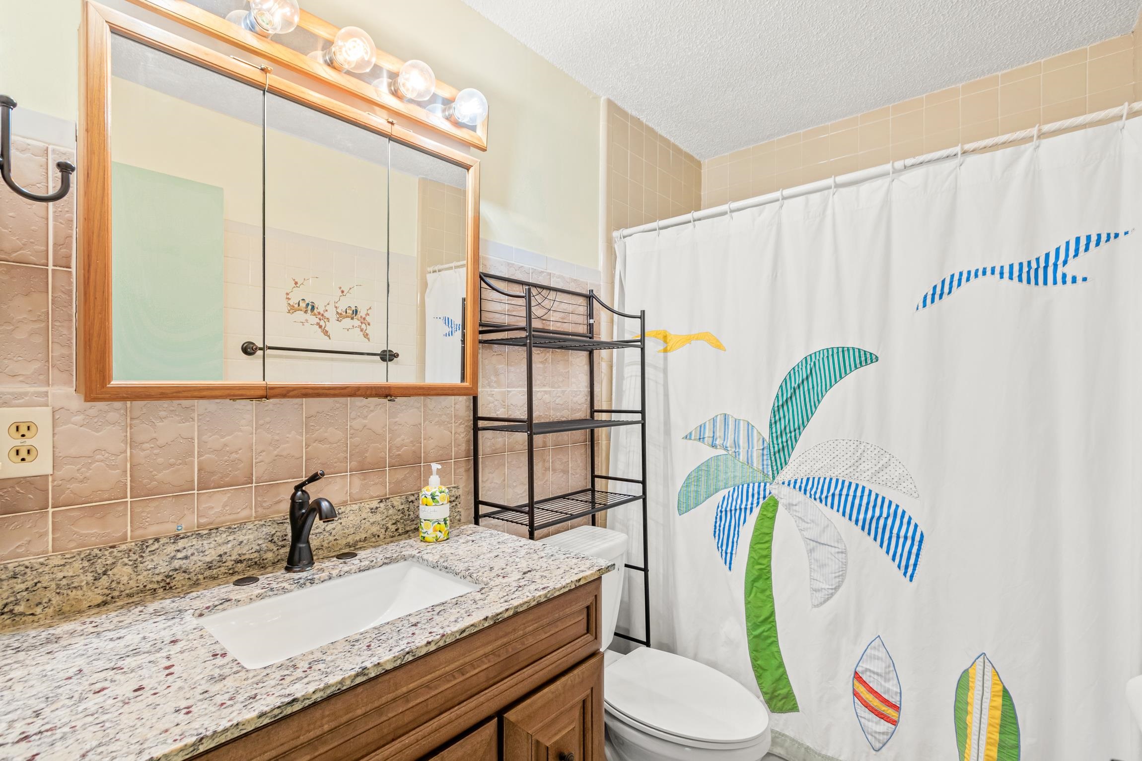 298 Majorca Road St. Augustine, FL 32080 - Photo 14 of 40 a bathroom with a granite countertop bathtub sink and mirror