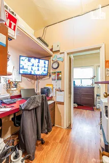 a view of a room with music instruments