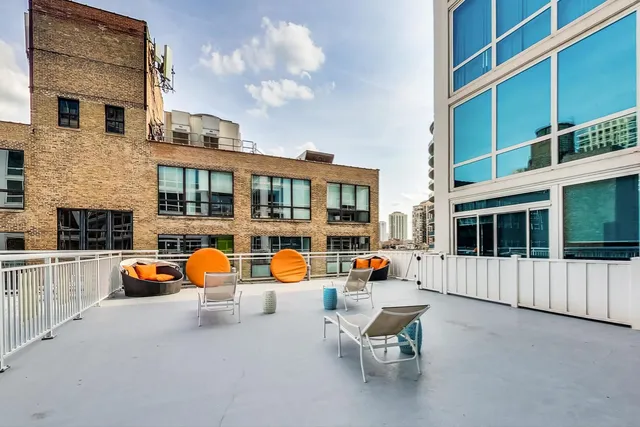 a view of a building with a outdoor space