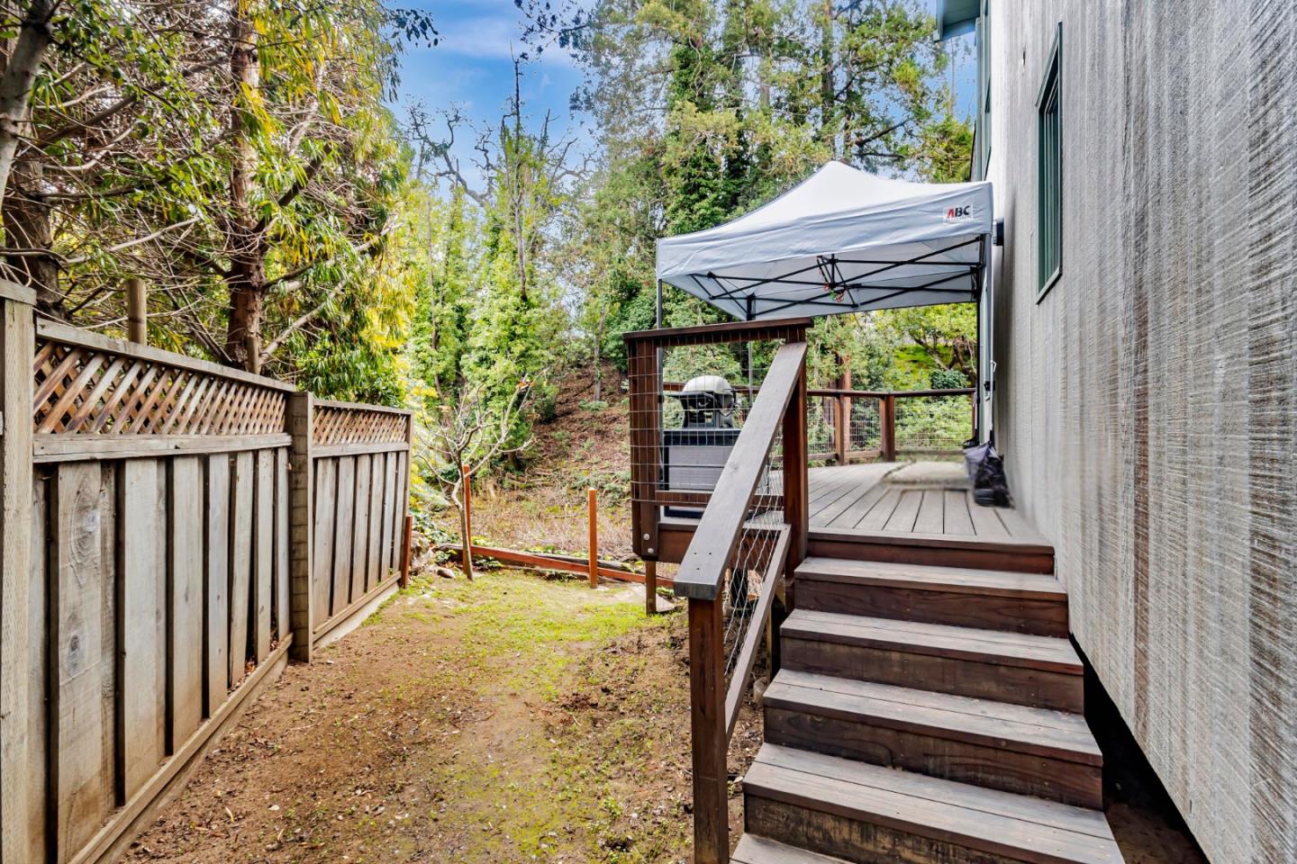 2647 Alpine Road Menlo Park, CA 94025 - Photo 21 of 29 a view of backyard with deck and wooden floor