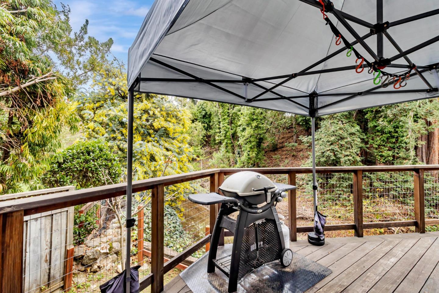 2647 Alpine Road Menlo Park, CA 94025 - Photo 23 of 29 a view of a balcony with furniture and wooden floor