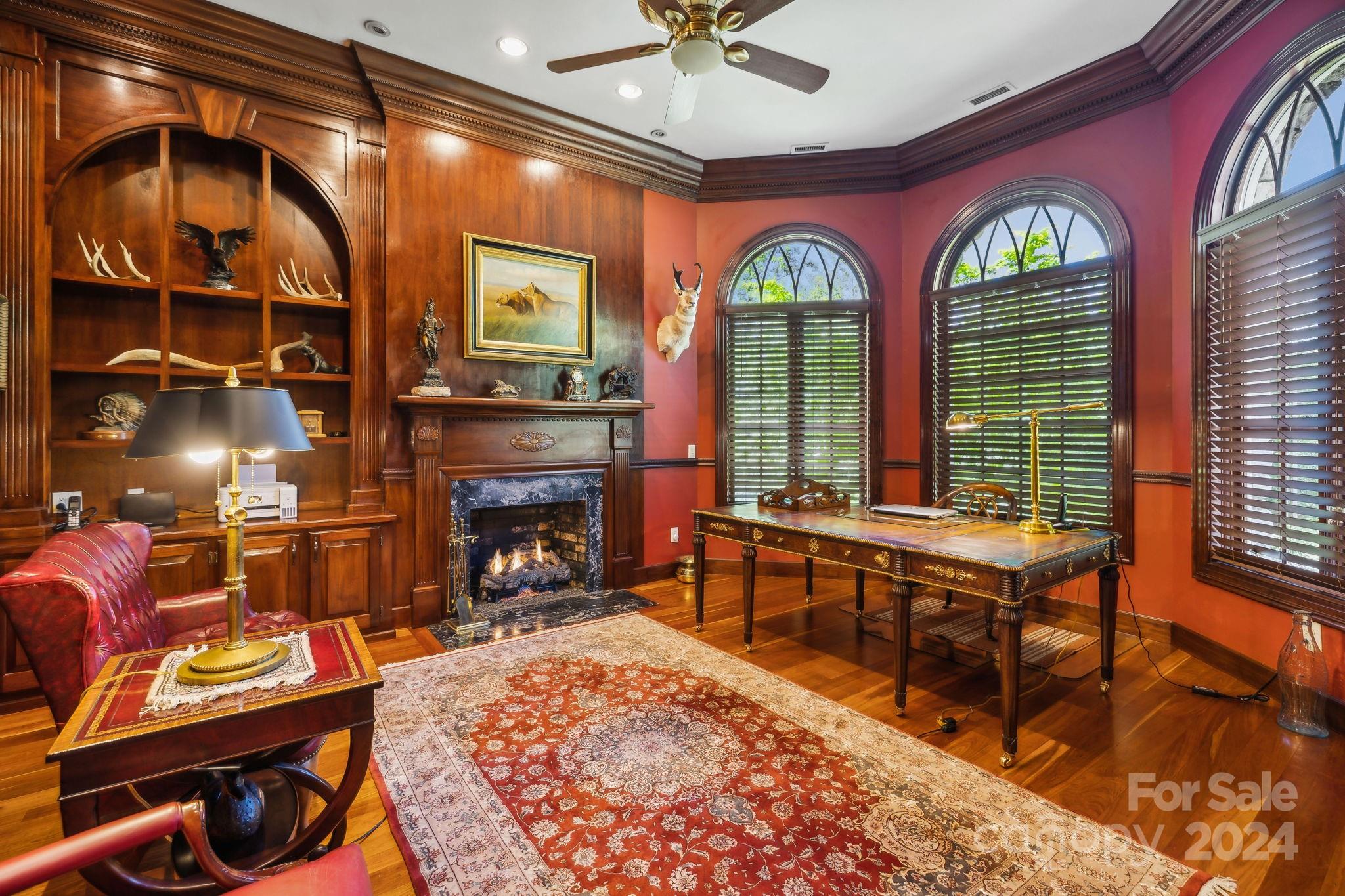 5712 Summit Road Purlear, NC 28665 - Photo 27 of 48 a living room with fireplace furniture and a fireplace