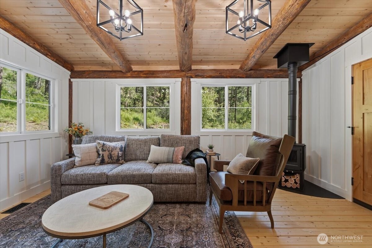 2350 First Crk Road Chelan, WA 98816 - Photo 15 of 39 a living room with furniture and a large window