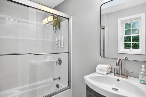 a bathroom with a sink