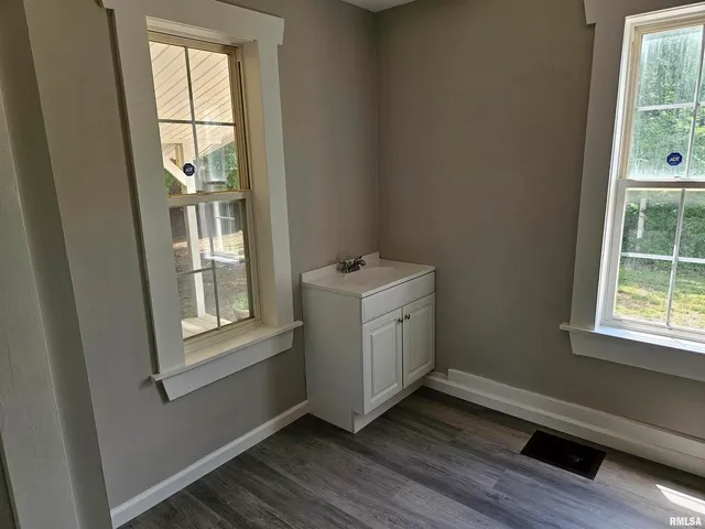a utility room with a window