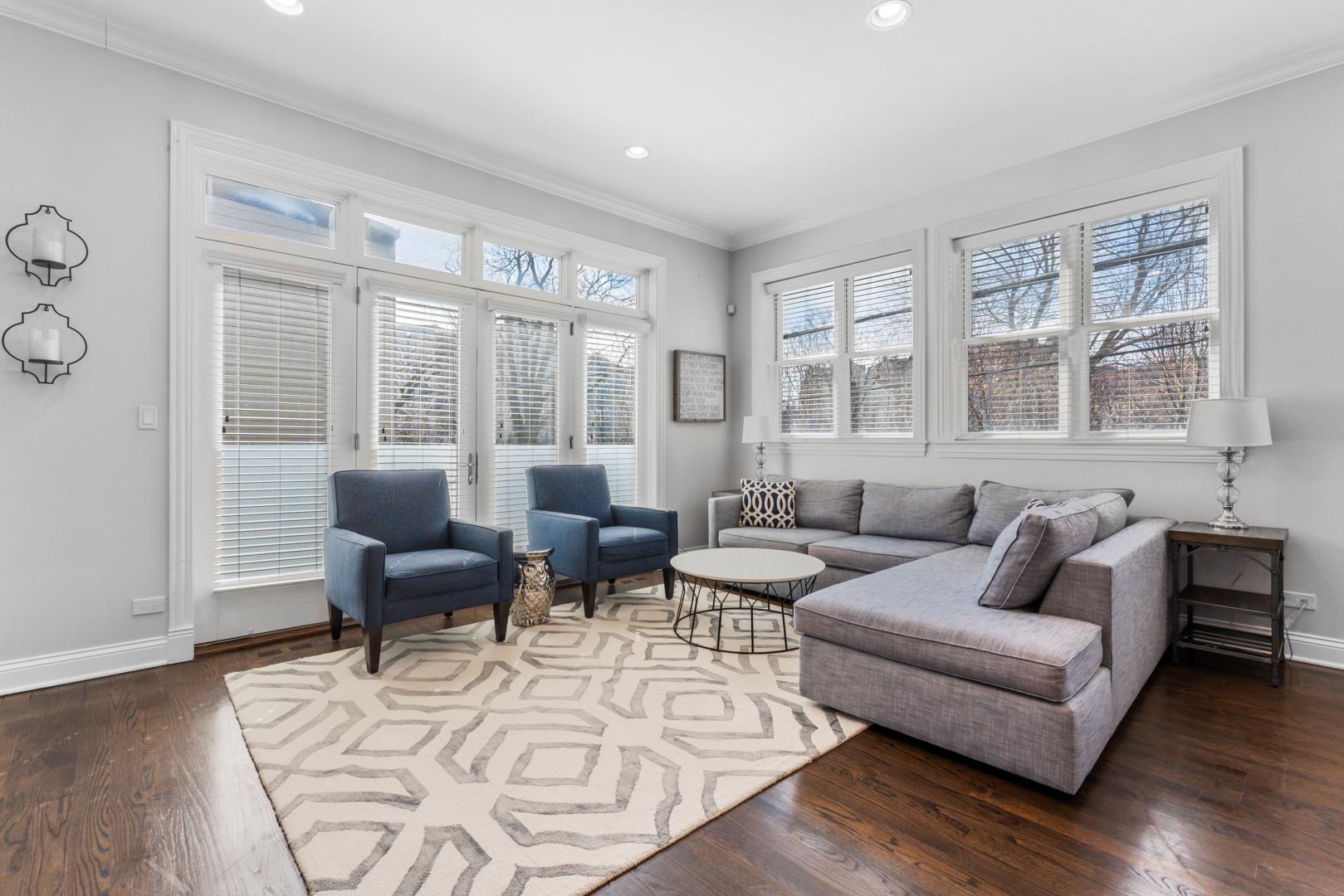 2060 North Stave Street, Unit 9 Chicago, IL 60647 - Photo 6 of 31 a living room with furniture and wooden floor