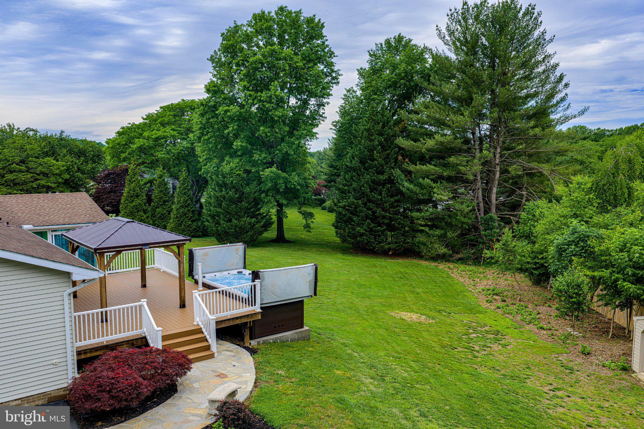 14300 Carroll Ridge Court Baldwin, MD 21013 - Photo 44 of 73 a view of a backyard with furniture and a garden