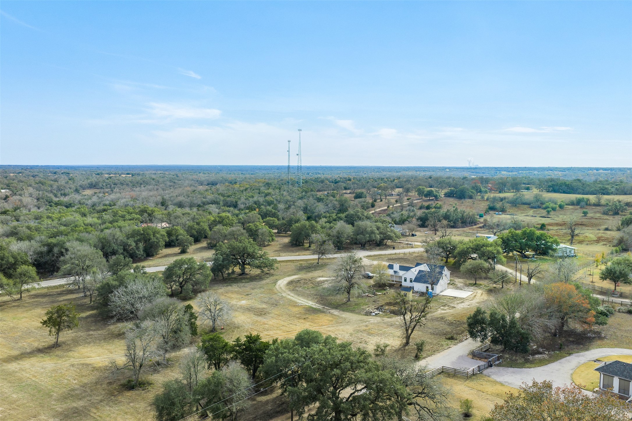 110 Drake Lane Round Top, TX 78954 - Photo 30 of 32 an aerial view of residential house and car parked