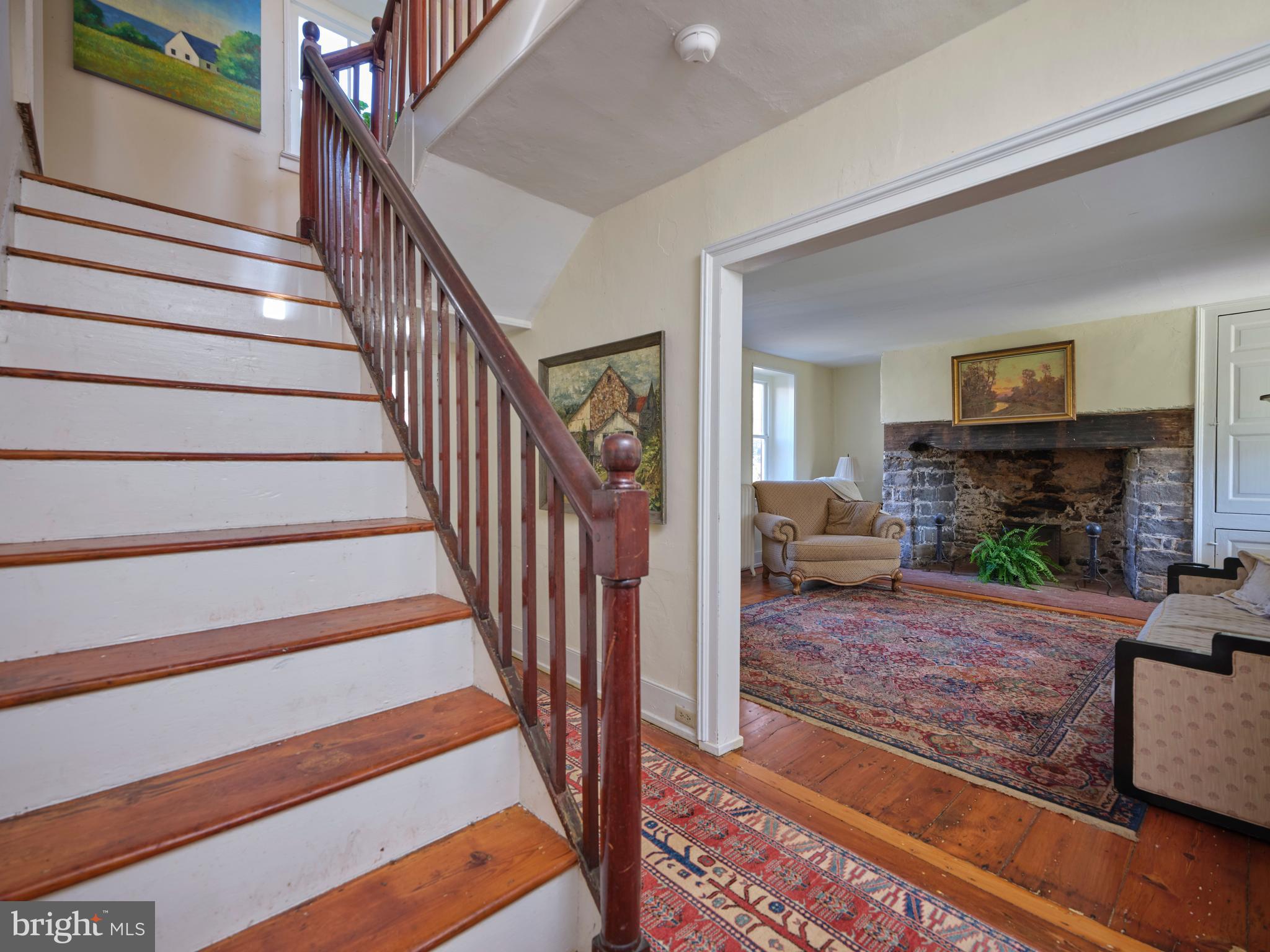 135 Riegelsville Milford Road Milford, NJ 08848 - Photo 12 of 36 Center hall stairs