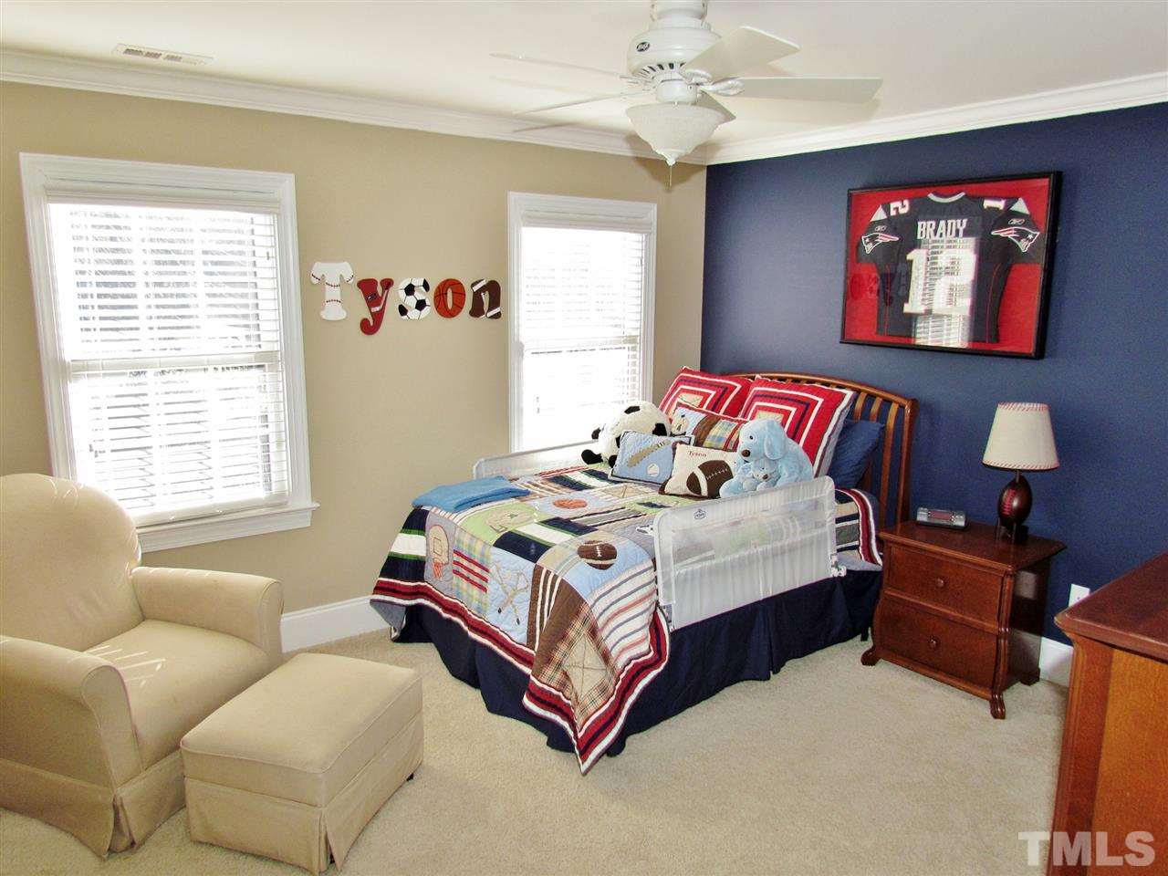 3810 Congeniality Way Raleigh, NC 27613 - Photo 17 of 25 Bedroom on 2nd floor. All bedrooms on 2nd floor have ceiling fans and BIG closets w extra storage.