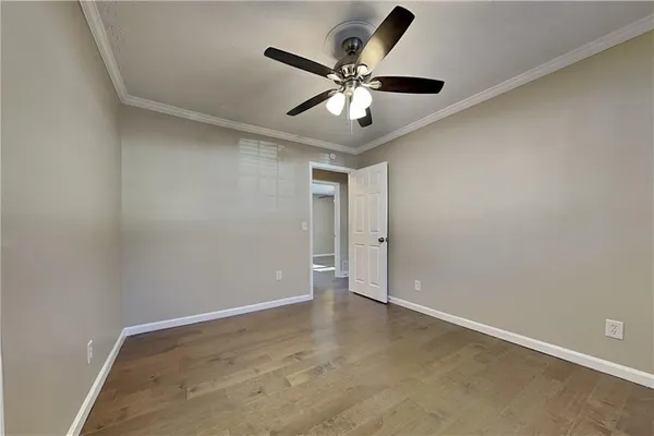 an empty room and window